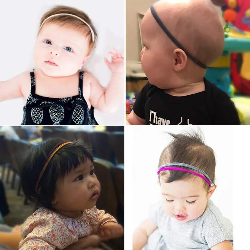 10pcs/Lot Nylon Baby Headband Set Girls Headbands Traceless Kid Soft Stretchy Skinny Hairband Newborn Hair Accessories Head Band boots baby accessories	