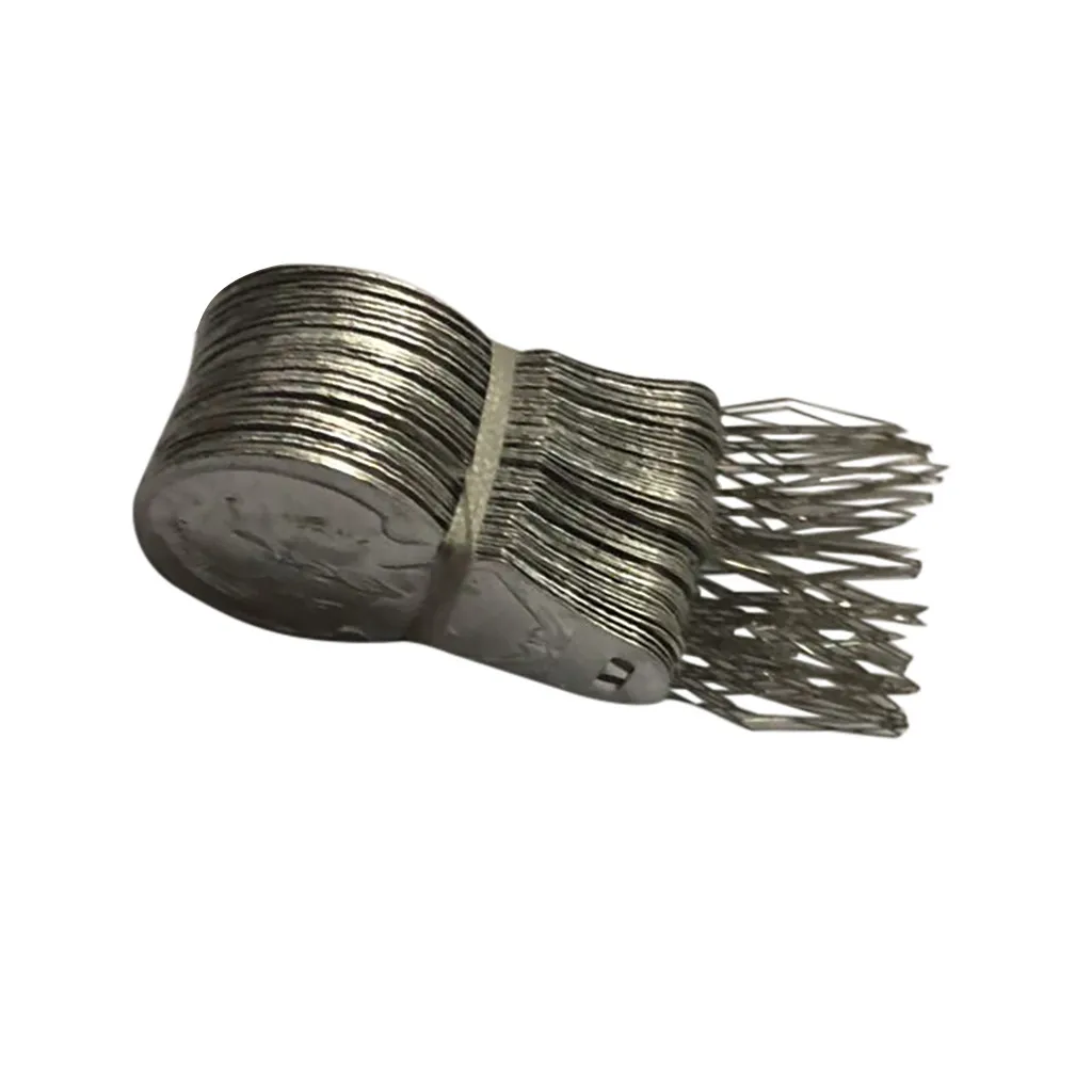 100x Серебряный тон проволока петля Игла DIY Threader стежка вставки ручной станок