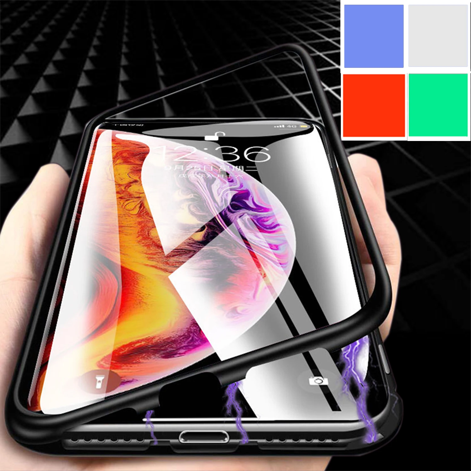 

360 Double Sided Glass Case on the for iphone apple x r xs max cover ihone ipjone xr rx sx xsmax sxmax tempered glass flip cases