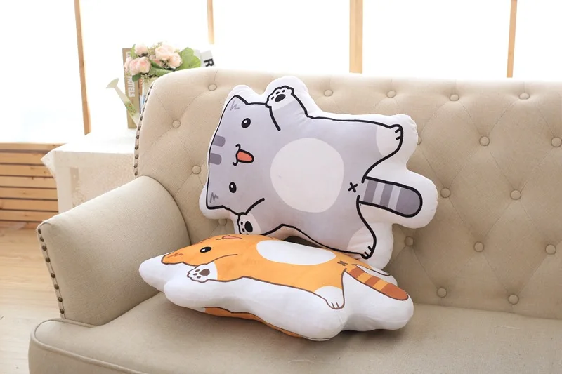 Neko Atsume второй элемент Двусторонняя Подушка с принтом милый Кот плюшевые игрушки Аниме подушка