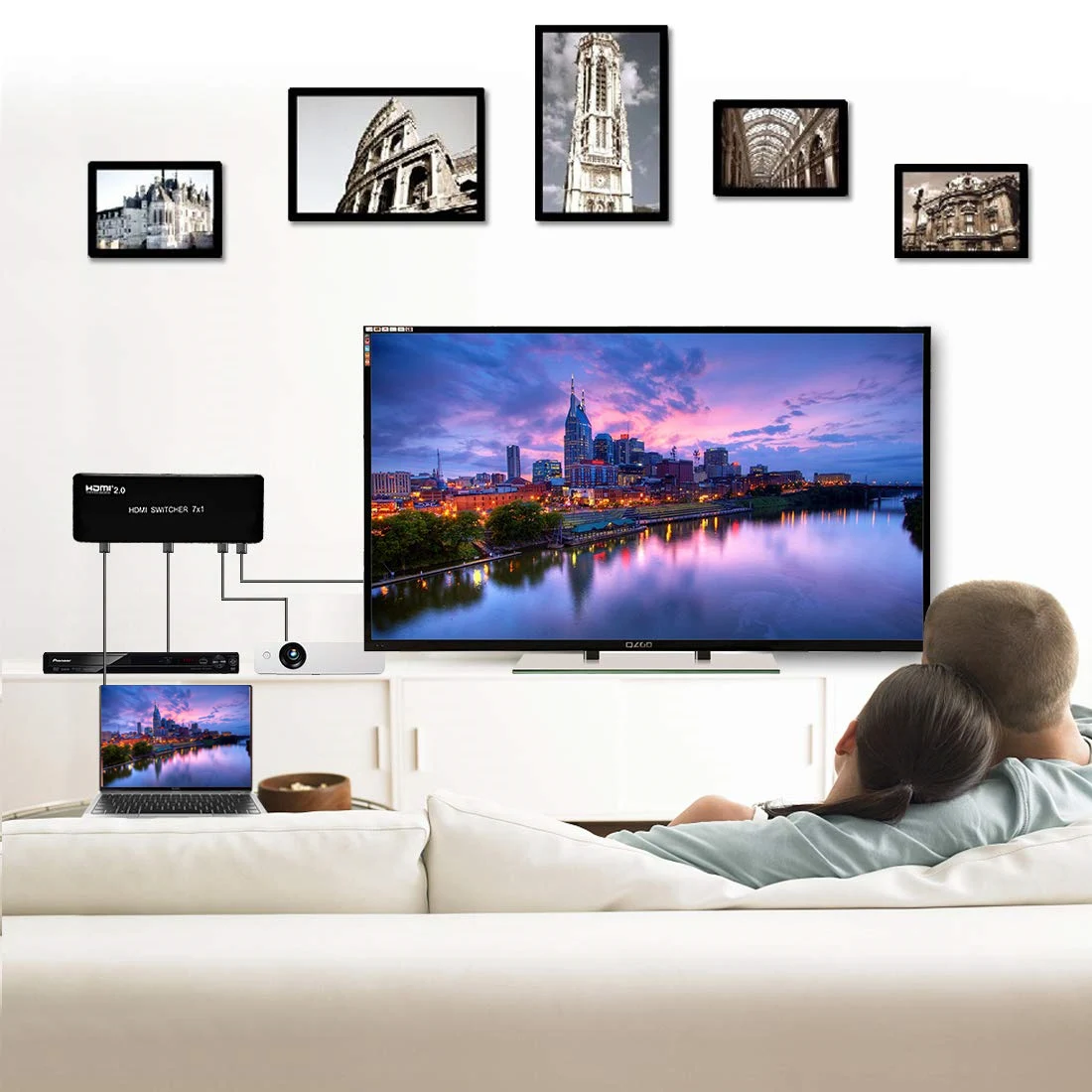 4K 60HZ HDMI коммутатор 7x1 4x1 3x1 HDMI 2,0 коммутатор видео конвертер с ИК-пультом HDCP 2,2 HDR 3D для PS3 PS4 xbox PC для ТВ HD tv