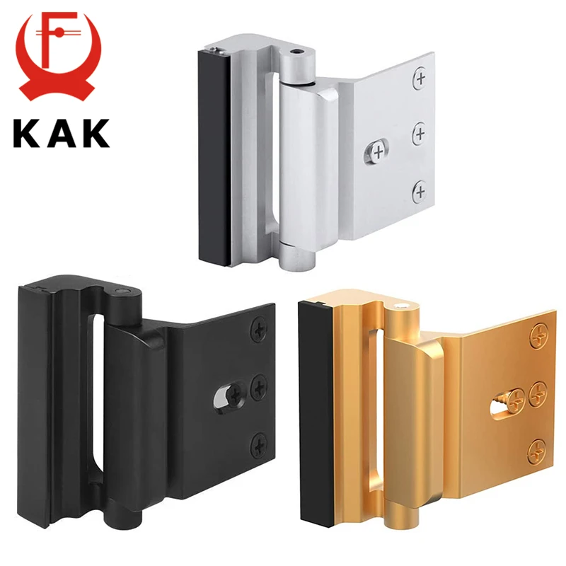 

KAK Home Security Door Lock Childproof Door Reinforcement Lock with 3" Stop Withstand 800 lbs Upgrade Lock Defender Hardware