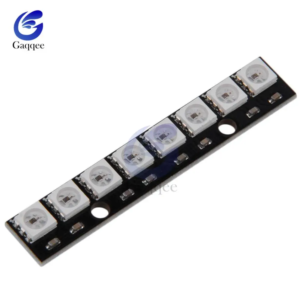 Черный 8 Bit RGB LED Full-Color built-in Driving Development Board Lights LED White/Black Board Electronic DIY Module - Цвет: Черный