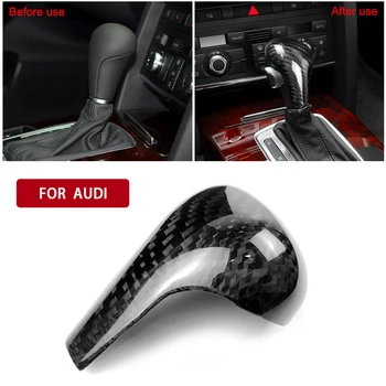 

Car Interior Accessories Carbon Fiber Gear Shift Cover Decor Sticker Protector Styling For Audi A3 A4 A5 A6 A7 Q5 Q7 2006-2012