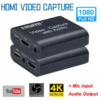 

HD 1080P 4K HDMI Video Card HDMI To USB Video UVC standard Board Game Live Streaming Broadcast Loop Out