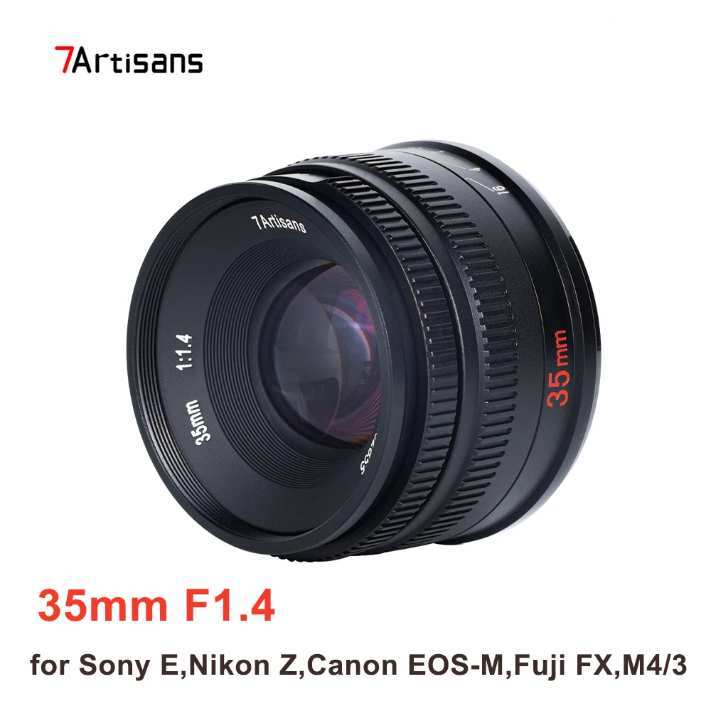 7artisans 35 мм F1.4 объектив с фиксированным фокусным расстоянием широкоугольный
