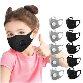 

10pc Kids Reusable Face Mask Breathable Valve Stretch Protection Mask Mascarilla Lavable Con Flitro Carbon Maseczki Ochronne