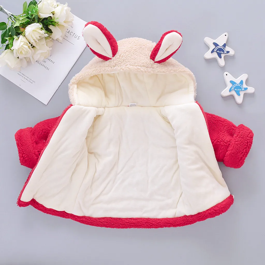 Korean children's long-sleeved cartoon plush hooded coat cotton coat jacket cotton pad+ crossbody bag high quality W1120