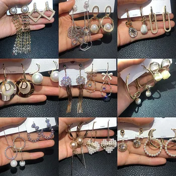 

30 Pairs/lot top quality fashion women earring lot wholesale luxury zircon women wedding earring jewelry lot 201108-105