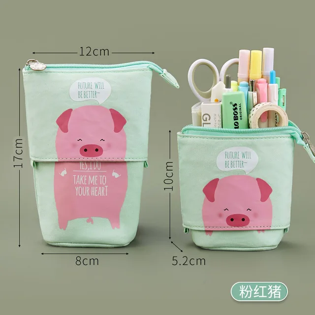 Cute Unicorn Pencil Case School Pencil Case for Girls Boys Penal Pen Box Cat Telescopic Stationery Bag Kit Large Pouch Supplies Style 10