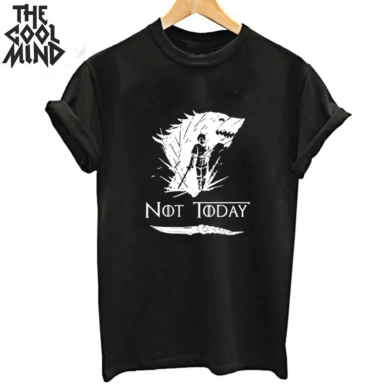 

COOLMIND 100% cotton not today print women T shirt casual summer loose women tshirt cool o-neck t-shirt female tee shirts