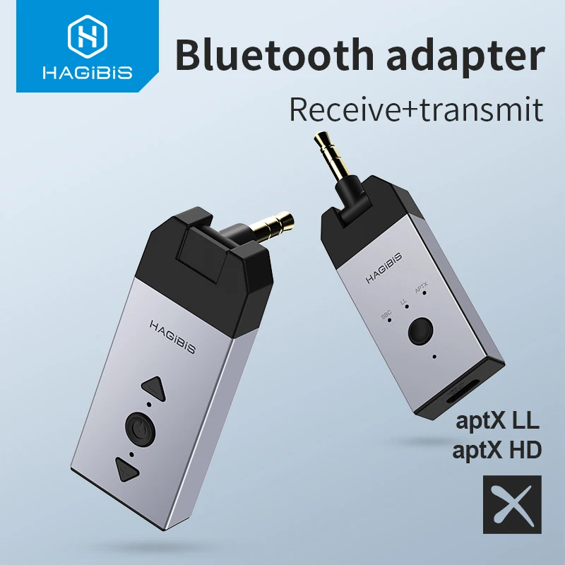 Hagibis Bluetooth 5 0 Audio Receiver Transmitter aptX LL aptX HD 3 5mm Jack Aux Wireless Adapter for Car PC Headphone TV Speaker