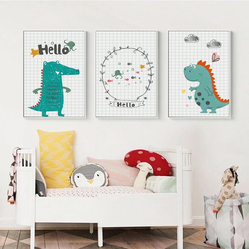 dinosaur wall art for nursery