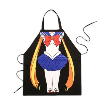 

Sailor Moon Tsukino Usagi Creative Apron Sleeveless Hang Neck Type Pure Cotton Water-proof Kitchen Pinafore X4825