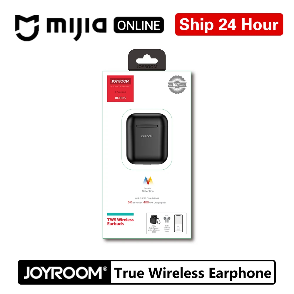 Joyroom T03S светильник версия Bluetooth 5,0 наушники-вкладыши с выдвижным окном гарнитура Беспроводное зарядное устройство Touch True TWS бинауральные наушники
