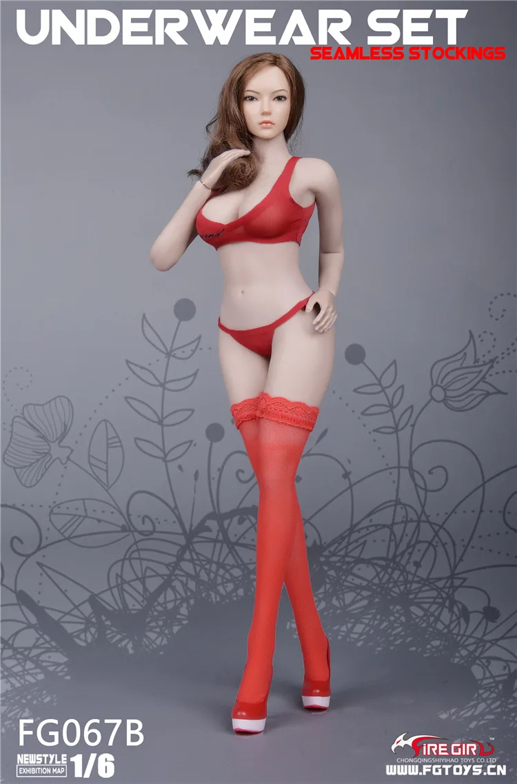 Fire Girl Toys 1/6 FG067 бесшовные чулки нижнее белье костюм для 12 дюймов Фигурка DIY