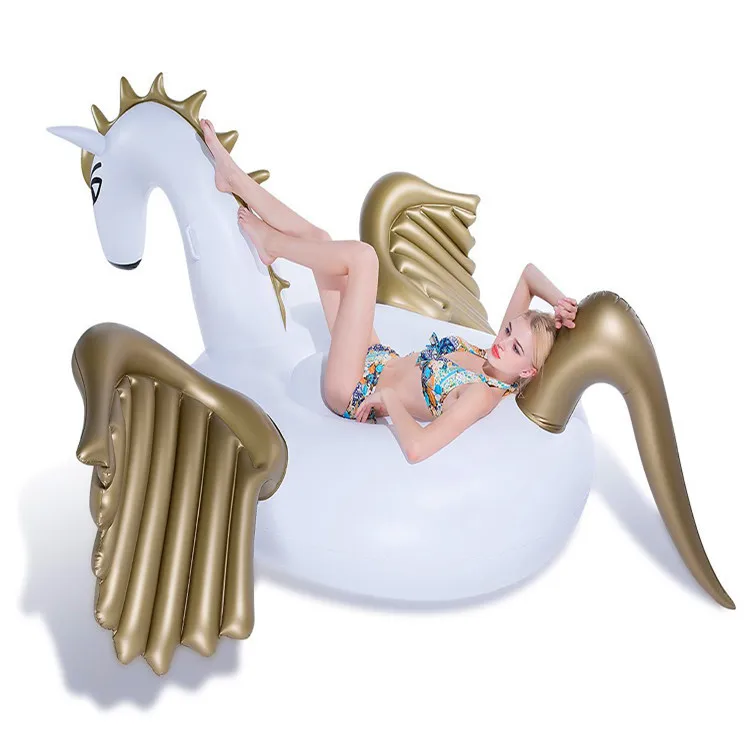

Direct Supply Gold Tianma PVC Water Inflatable Toys Pegasus Floating Row Floating Bed Adult with Wing Riding Customizable