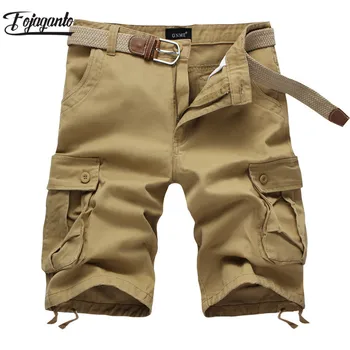 

FOJAGANTO Brand Men Casual Shorts Summer New Men's Outdoor Fashion Wild Shorts Multi-Pocket Straight Cargo Short Male