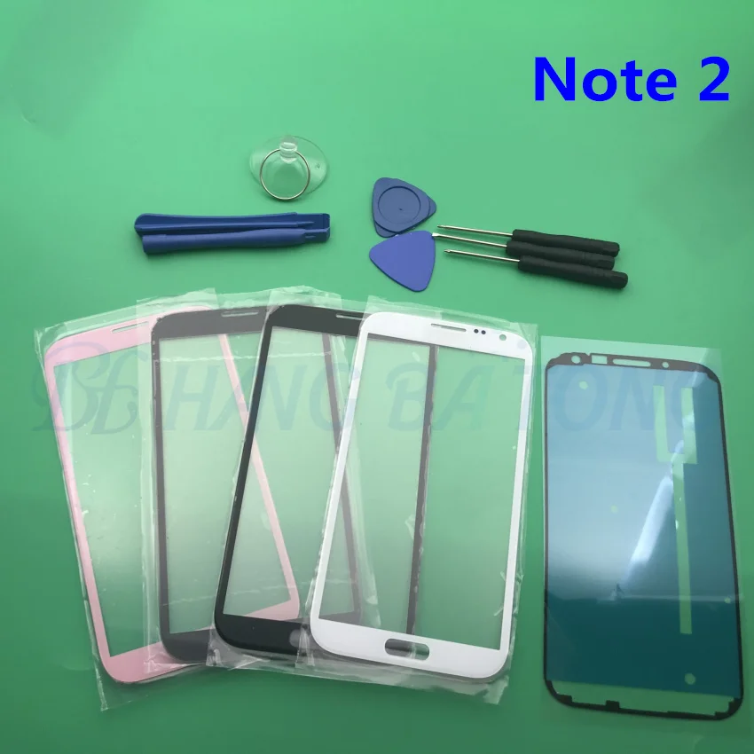 Черный/белый/серый передний Внешний стеклянный объектив для замены Samsung Galaxy note 2