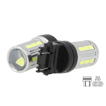 

CARALL LS7021 Led lamp T25 3157 P27/7W 12V 5W 21 Smd 5730 Super bright white car Japanese American
