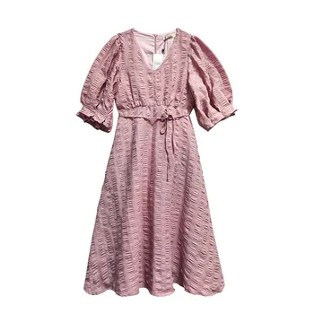 

dresses clothes women dress 2020 Cotton Linen Casual Knee-Length Regular