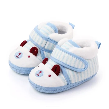 

Baby Girl Boy Booties Cute Bear Winter Infant Toddler Snow Boots Newborn Warm Anti-slip Soft Sole Shoes 0-18M1