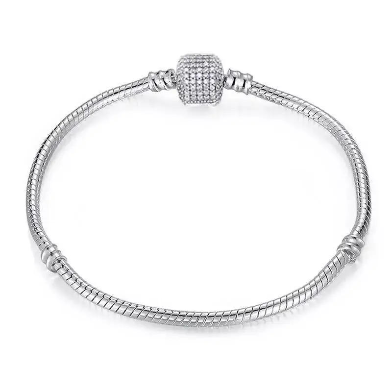 

YADA 16-21 CM Basic Snake Crystal Bracelets&Bangles For Women Silver Color Original Bracelets Charm Handmade Bracelet BT200246