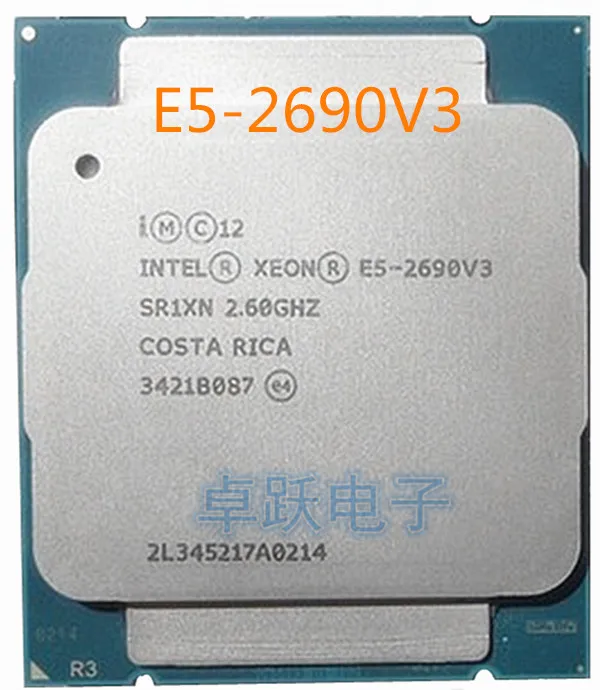 Original Intel Xeon Processor E5-2690V3 2.60GHz 20M 12CORES 22NM LGA2011-3 135W CPU E5 2690V3 laptop cpu