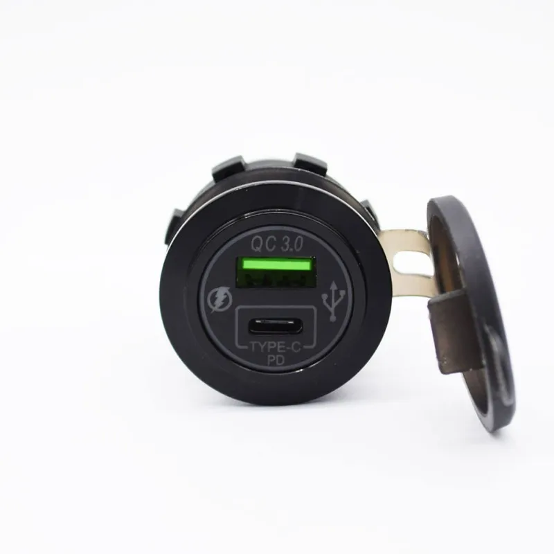 Алюминий 18 Вт Быстрая зарядка QC3.0 usb type C PD Автомобильное устройство для быстрой зарядки адаптер питания для samsung Xiaomi huawei мобильный телефон планшет