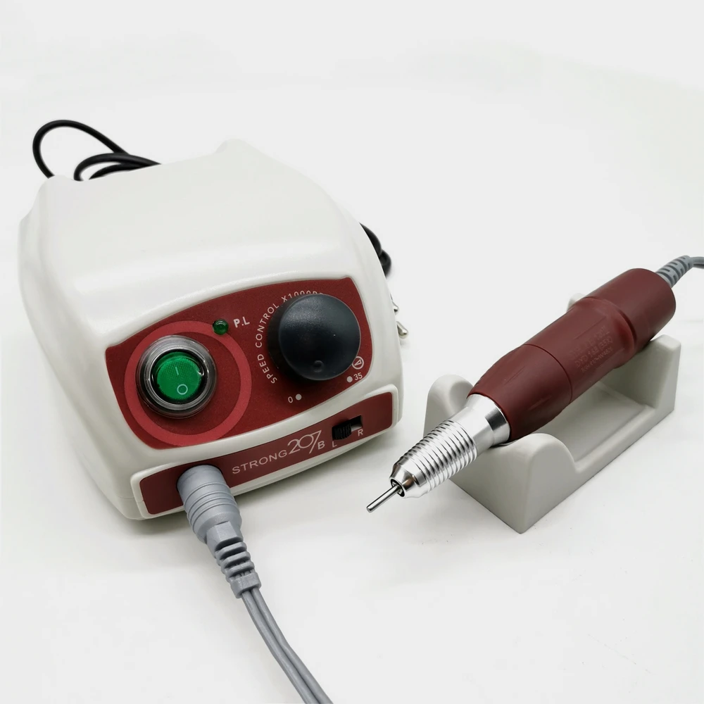 

35000RPM Strong 210 120 Micromotor Handpiece Strong 207B Control Box Electric Nail Drill Machine Manicure Kit Nail Art Equipment