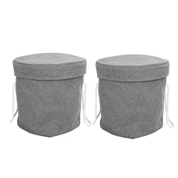 

2 Pack Toy Clean-Up and Storage Basket Multifunctional Portable Toys Storage Bean Bag Waterproof Organizer Bucket Pouch