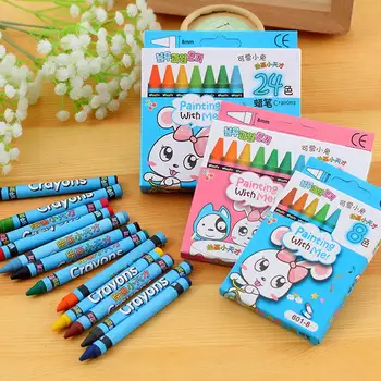 

For Cartoon Writing Pencil Student Lead-free Pencil Oil Pastel Random Color