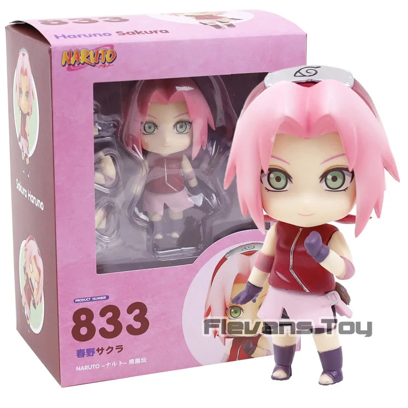 833 box Nendoroid Naruto Shippuden Uchiha Sasuke 707 Uzumaki Наруто 682 хюуга Хината 879 Хатаке Какаши 724 ПВХ фигурка игрушка - Цвет: 833 box