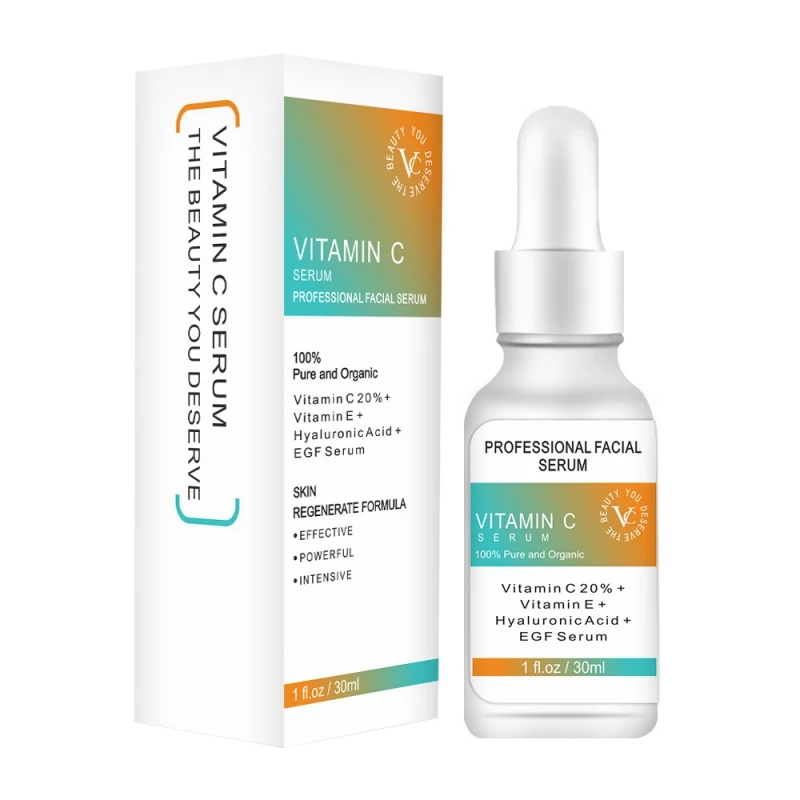 

Enriched 20% Vitamin C Essence Anti-aging Whitening Brighten Skin Tone Facial Vitamin E Hydrating Serum Face Skincare