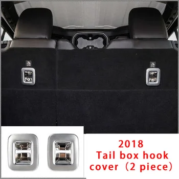 

For Jeep Wrangler 18-20 chrome Tail box hook cover molding trim 2pcs