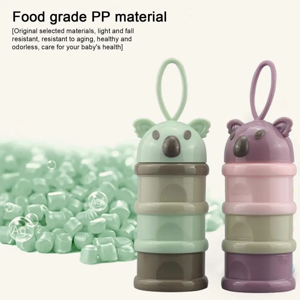 Snack Dish 3 Layers Infant Milk Powder Box Food Storage Container Sealing Caps Biscuit Dispenser