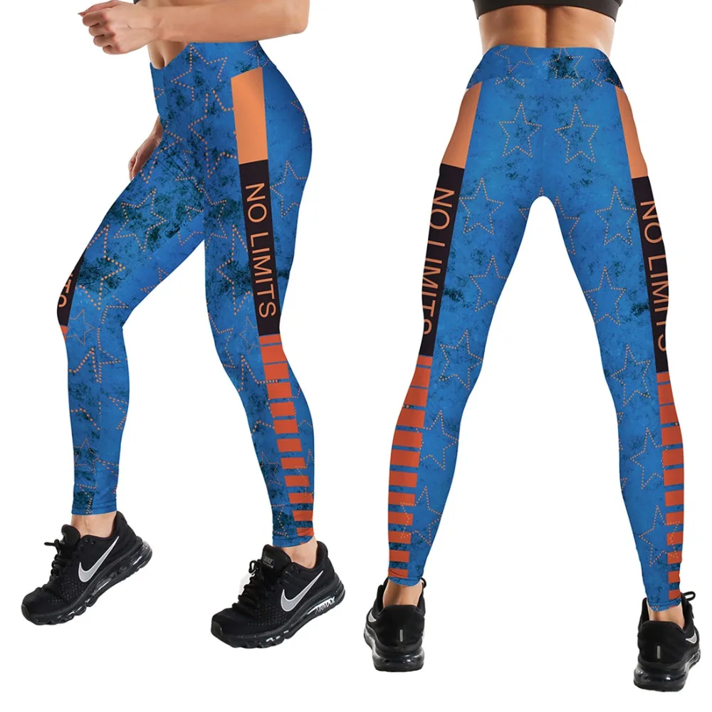 Push Up Elastic High Waist Printed Leggings Women Feather Letters Cross Waist Leggings For Weight Loss Tummy Control