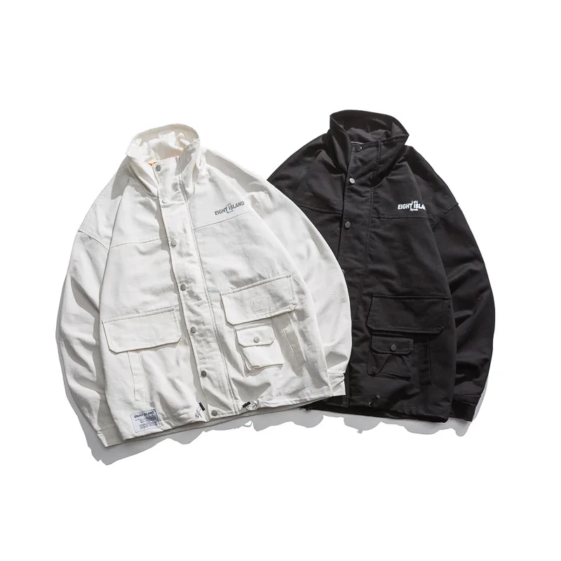 

Wu Airlines 2020 Multi-pockets Tooling Jacket Popular Brand Japanese-style Retro Ulzzang Harajuku-Style Loose Casual Coat