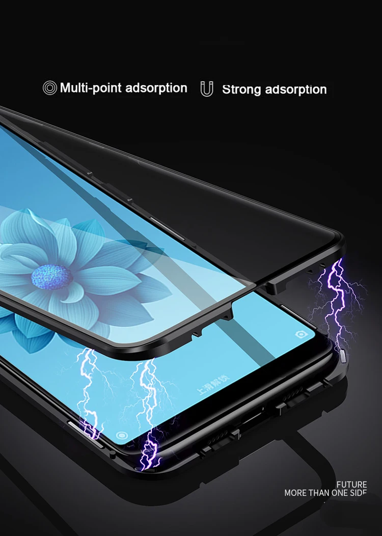 Для OPPO Realme X Lite встроенный магнитный чехол стеклянный магнит адсорбционный чехол для телефона OPPO Realme X Передняя и задняя стеклянная крышка