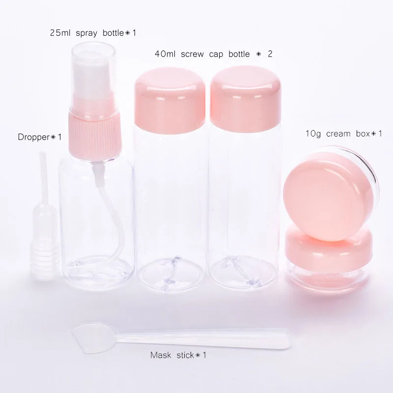 Прозрачные пустые флаконы с распылителем 7 шт./компл. дорожный косметический