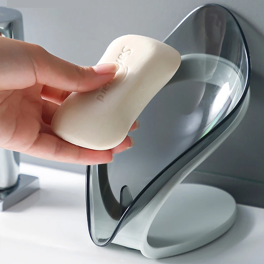 Leaf Shape Soap Box Drain Soap Holder Box Bathroom Shower Soap Holder ...