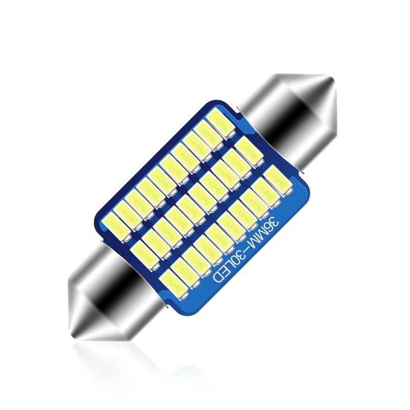 10 шт. 31 мм 36 мм 39 мм 42 мм Светодиодная лампа T10 C5W C10W супер яркая 3014 SMD Canbus без ошибок авто Интерьер Doom лампа автомобиль Стайлинг свет