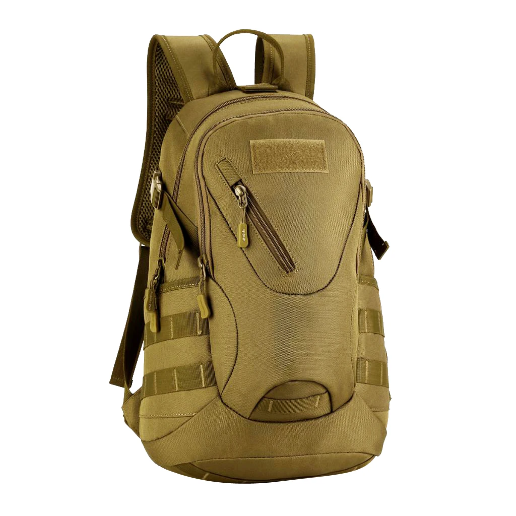 Brown 20L Рюкзак Студенческая сумка Военная армейская уличная походная велосипедная дорожная сумка - Цвет: Brown