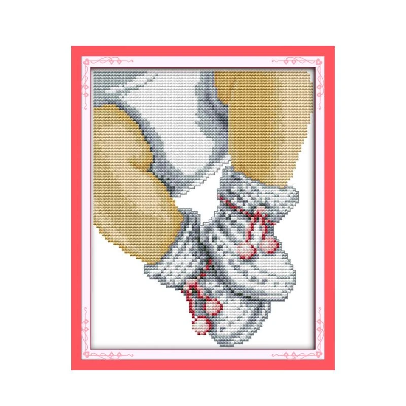 Chaussures En Tissu Pour Enfants Kit De Broderie De La Toile Imprimee Points De Croix Pied Pour Bebe 14ct Et 11ct Comptes Couture A La Main Travaux Manuels Plus Aliexpress