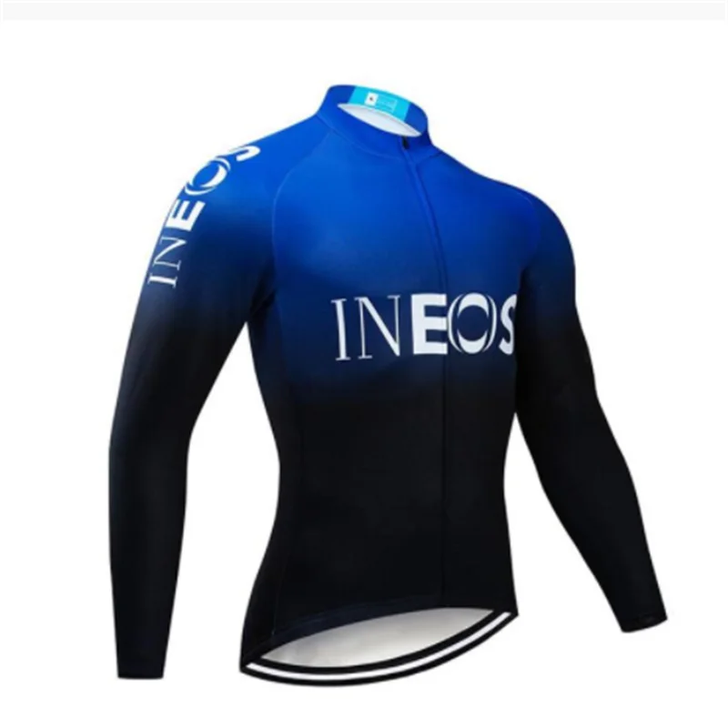 Ineos Professional Cycling Jersey for , MTB for Men's Summer Cycling, Men Short Full Zipper Polyester Long sleeve