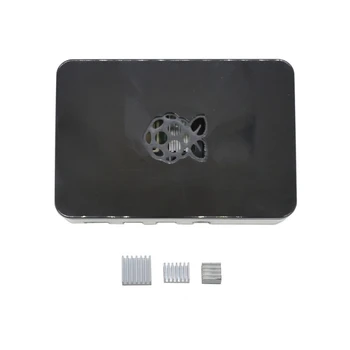 

for Raspberry Pi Case Enclosure Box V4 with Heat Sink for Raspberry Pi 4B(Black)