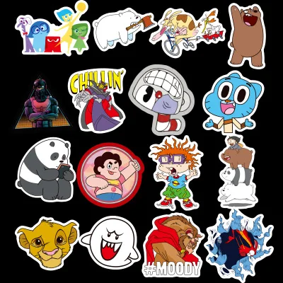 100 шт Аниме наклейка s Мы Голые Медведи Cuphead милые вещи наклейка s на игрушечный Ноутбук наклейка s для детей Детская наклейка упаковка