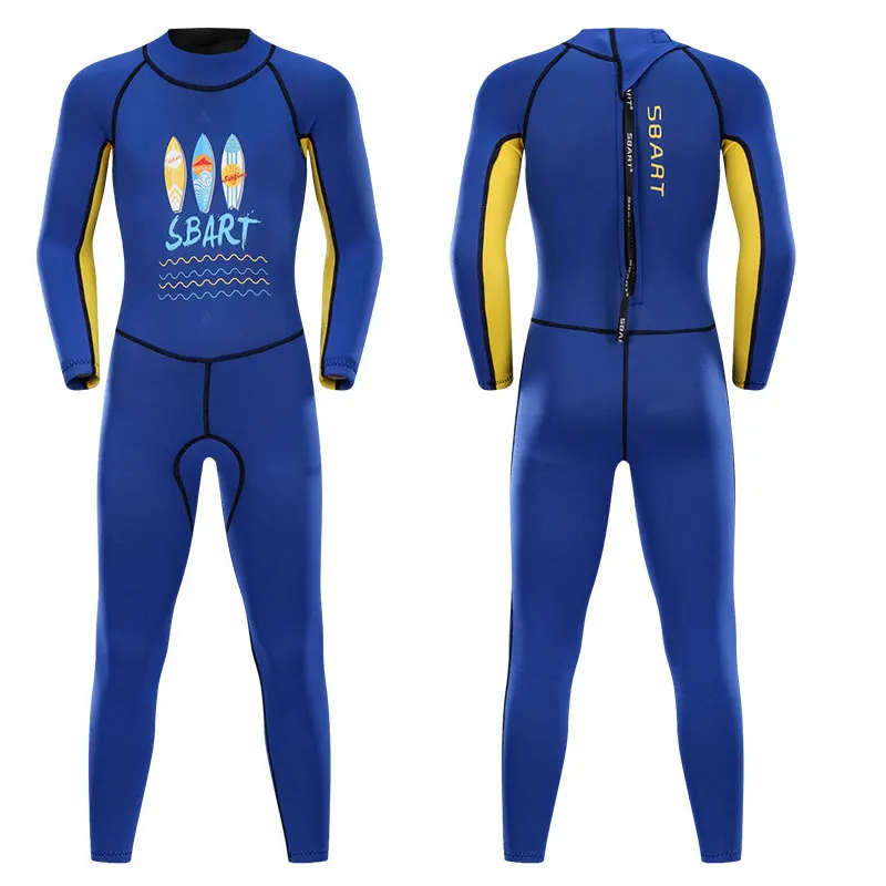 1183B-back zip Детские/Молодежные гидрокостюмы 2 мм, неопреновый костюм для дайвинга весенний гидрокостюм на молнии сзади для мальчиков и девочек ростом от 73 до 165 см, оранжевый/черный - Цвет: 1183B-back zip
