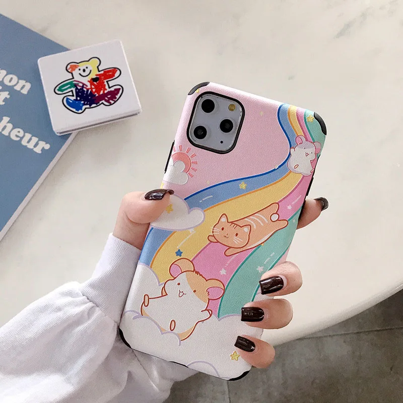 Style30-MouseCat Ремешок шнур цепь шейный ремешок чехол для переноски иллюстрация чехол для подвешивания для iPhone 11 Pro XS Max XR X 6 6S 7 8 Plus Мягкий ТПУ - Цвет: Style30-MouseCat
