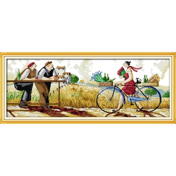 

Everlasting love Christmas Fat men and woman Ecological cotton Chinese cross stitch kits counted stamped 14CT sales promotion